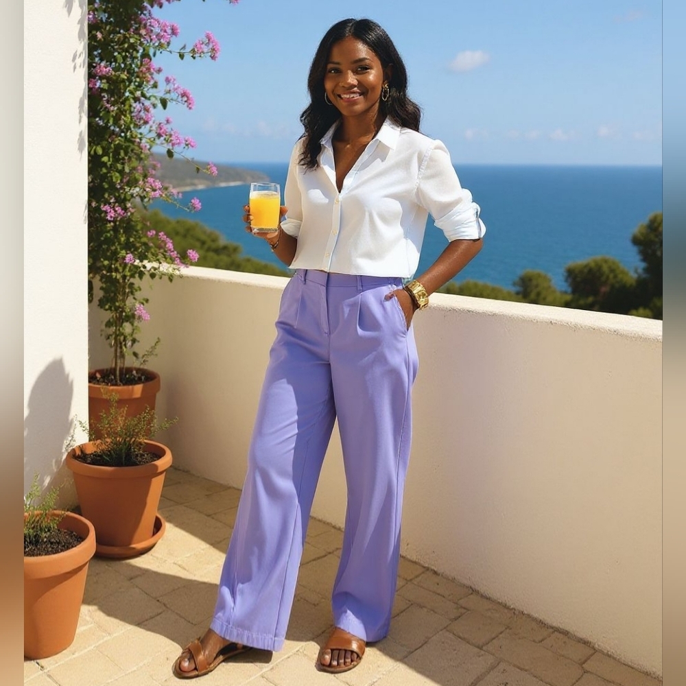 Pleated capeside chino pant